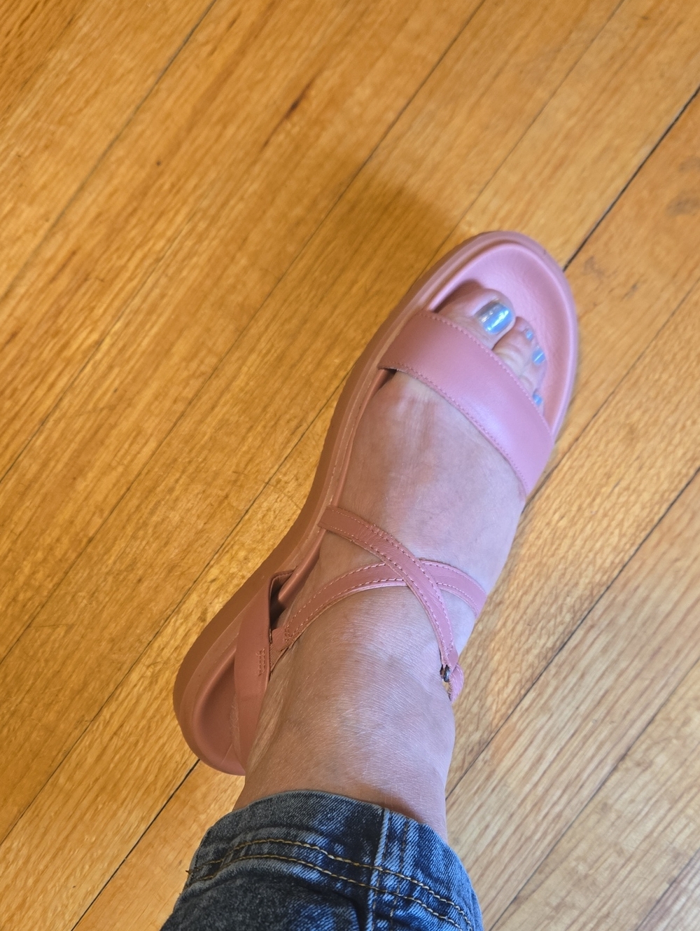 Ecco Pink Strappy Lightweight Sandals Size 11 - Picture 4 of 4